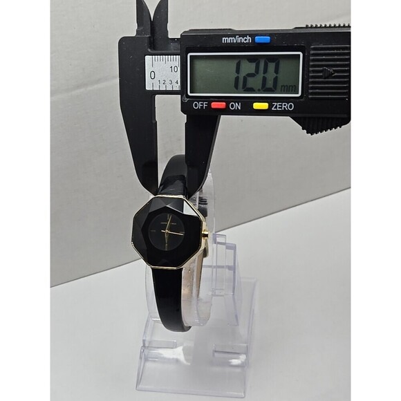 Jasper Conran Ladies Quartz Watch New Battery Faceted Octagon Glass Gold Tone - Picture 5 of 11